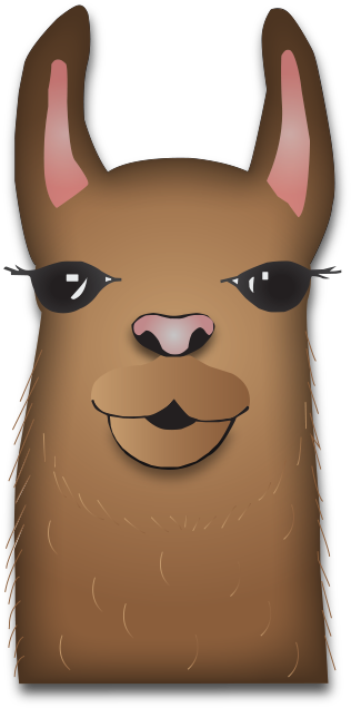 Llama - Cartoon (640x640), Png Download