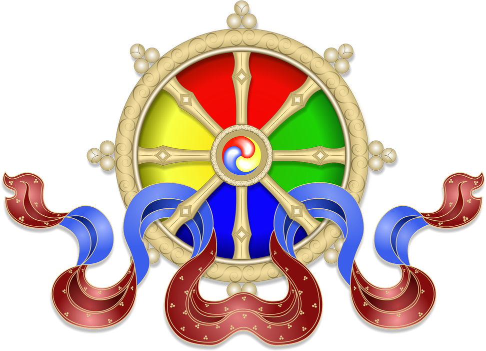 The Eightfold Path In - Buddhist Dharma Wheel (980x705), Png Download