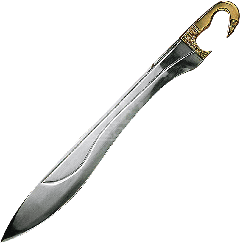 The Greek Kopis Was Another Sword - Sword Spartan Weapons (816x816), Png Download