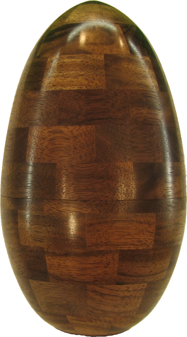 A Different Twist On A Wood Egg - Wood (596x1073), Png Download