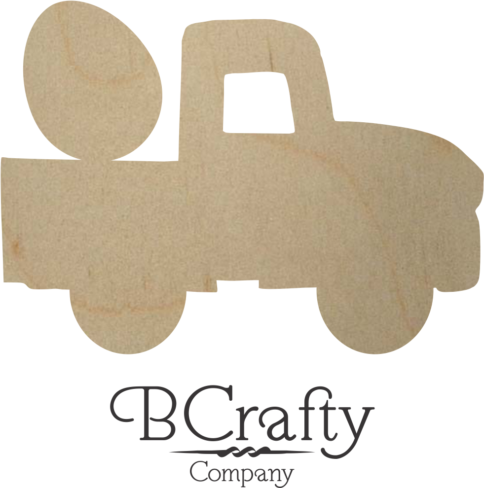 Wooden Pickup W Egg Cutout - St Patrick's Wood Cut Outs (1124x1690), Png Download