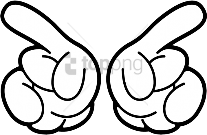 Free Png Two Mickey's Hands Png Image With Transparent - Mickey Mouse Hands Png (850x591), Png Download