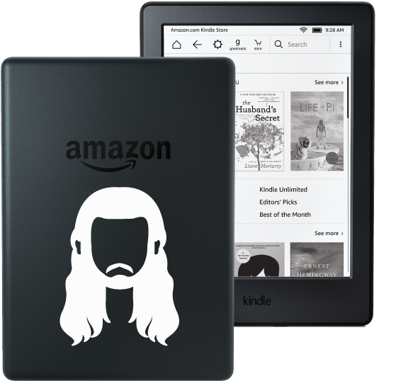 Star Wars Qui-gon Jinn Kindle Vinyl Decal Sticker Bearbearbearbearshop - Amazon Kindle (660x660), Png Download