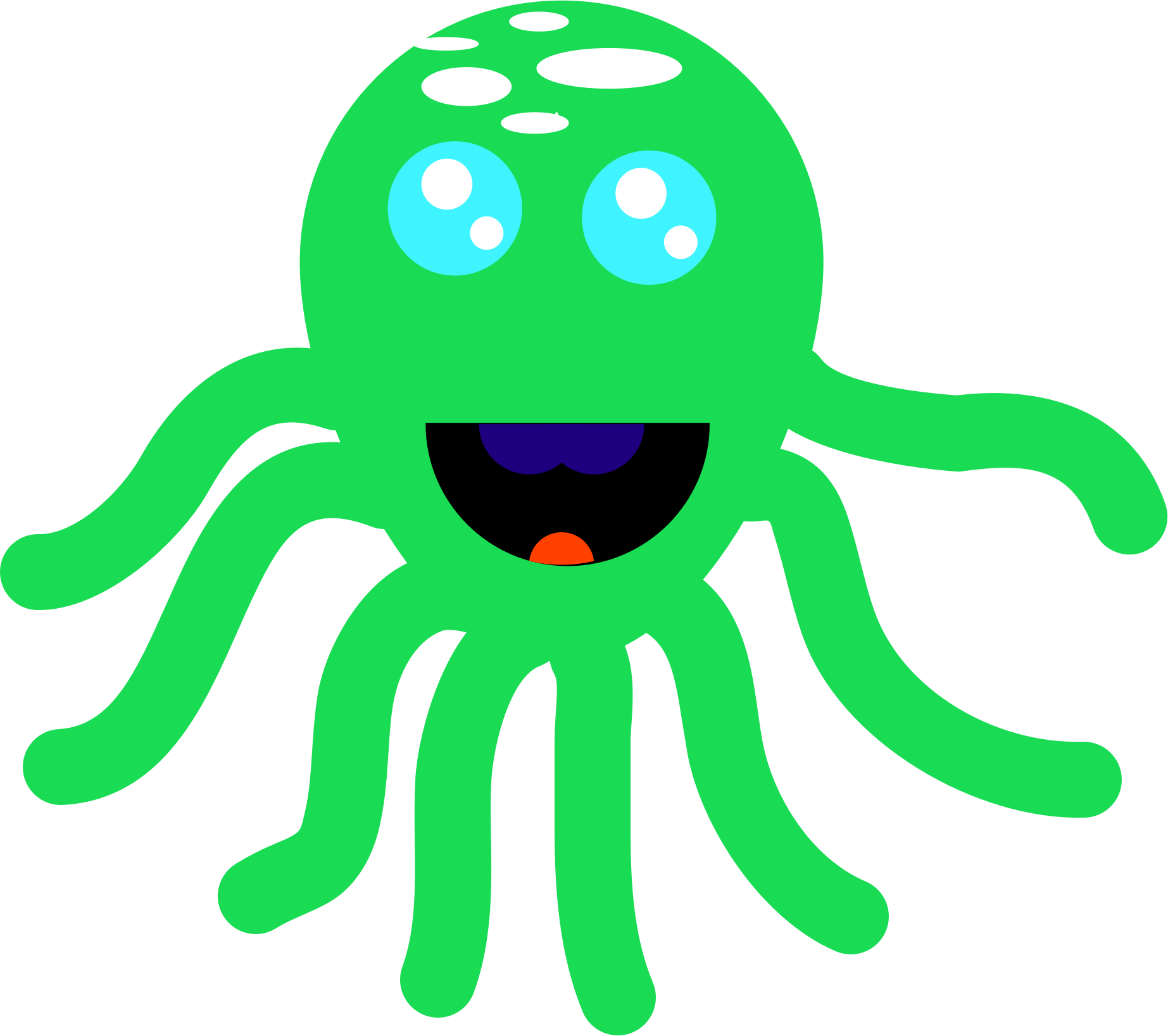 Clipart - Octopus (1845x1637), Png Download