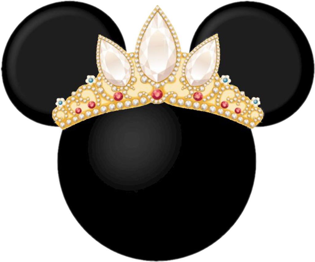 #princess #queen #crown #royal #royalty #gold #mickey - Tangled Mickey Ears With Crown (1024x852), Png Download