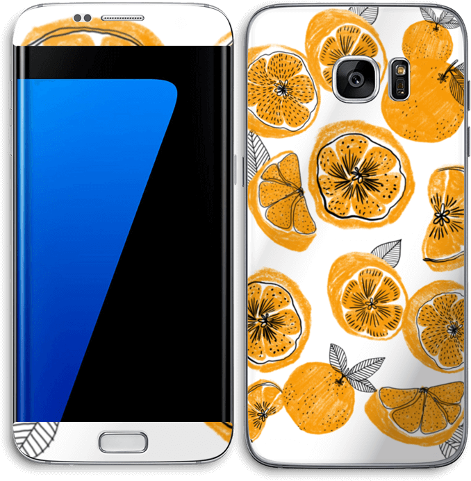 Oranges Skin Galaxy S7 Edge - Smartphone (791x800), Png Download