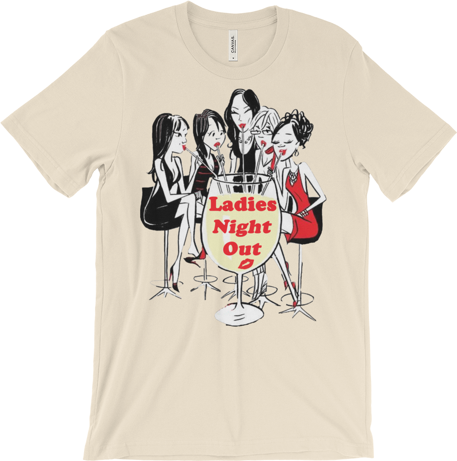 Ladies Night Out T-shirt Wht Being Me - Надписью Девчонки (1000x1000), Png Download