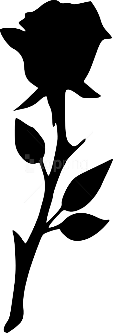Free Png Rose Silhouette Png Images Transparent - Portable Network Graphics (480x1409), Png Download