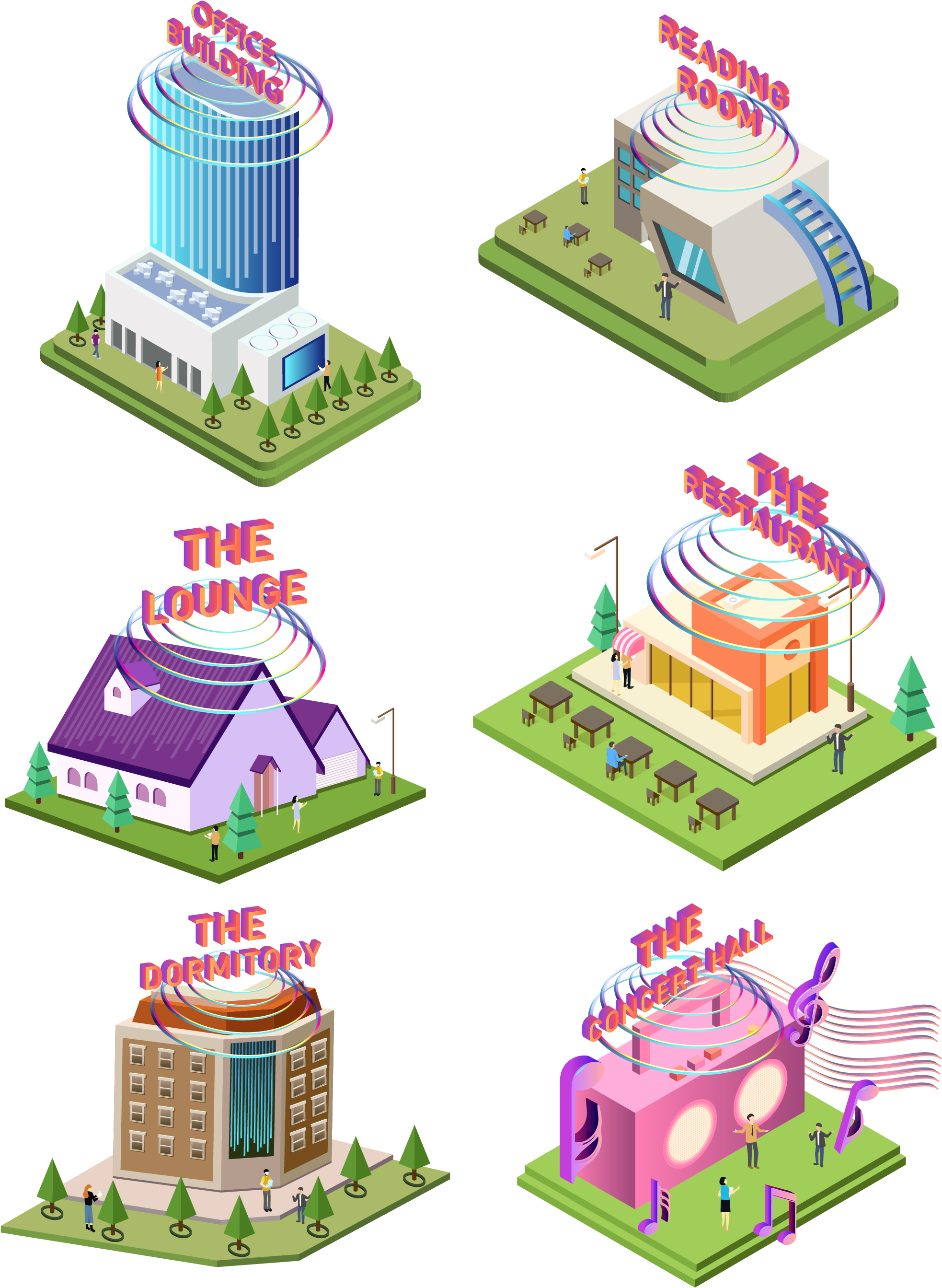 Original 2 5d Stereo Building Png And Vector Image (2048x2738), Png Download