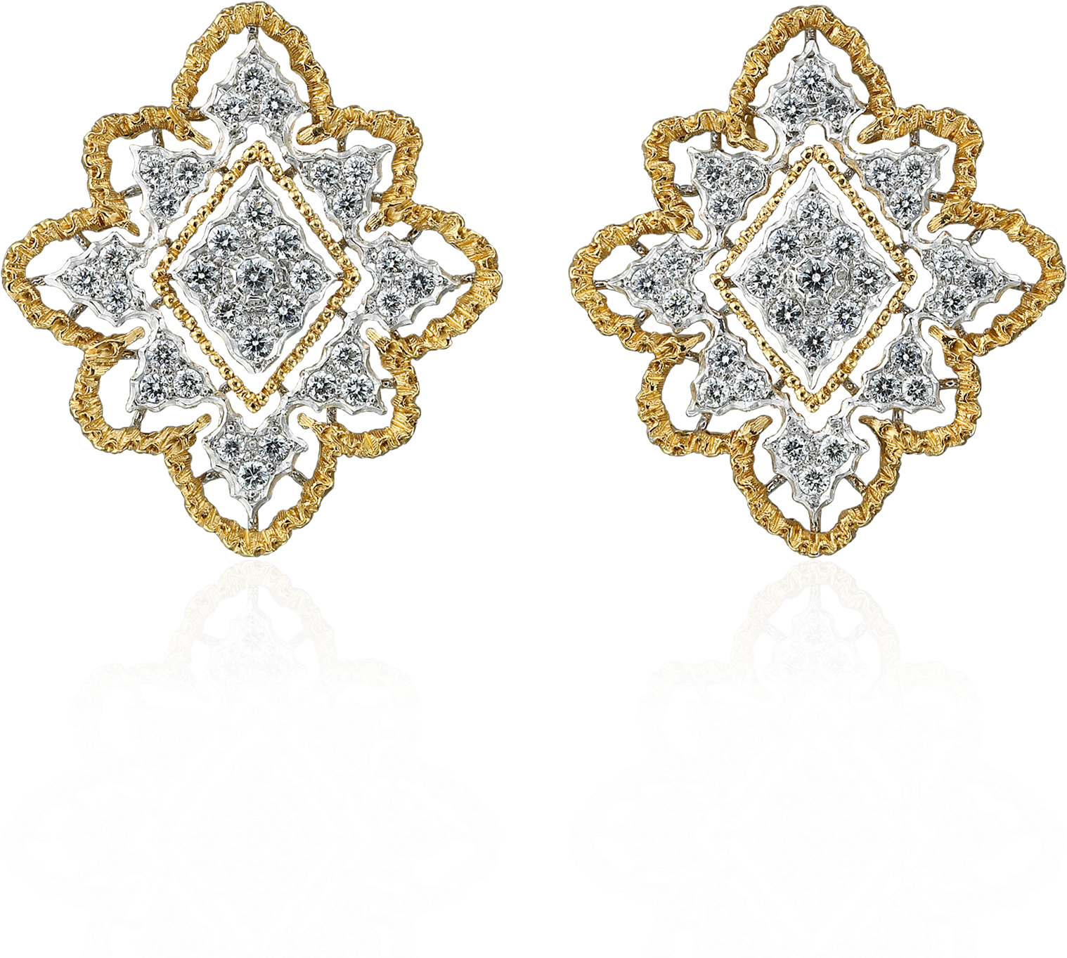 Buccellati - Earrings - Button Earrings - Earrings - Stud Diamond Earring Designs (1800x1800), Png Download