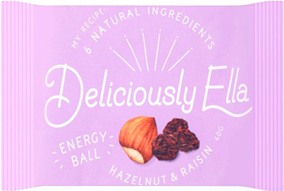 Hazelnut & Raisin Energy Ball - Deliciously Ella Cacao & Almond Energy Ball 1 Ball (500x434), Png Download