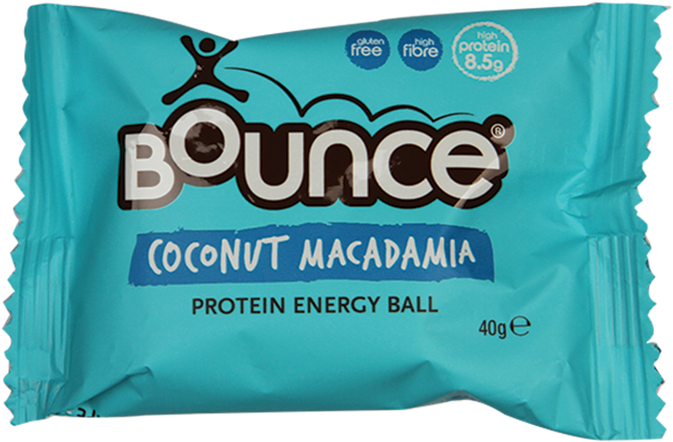 Bounce Coconut Macadamia Protein Energy Ball - Bounce Bites Cacao Peanut Crunch 30g (724x724), Png Download