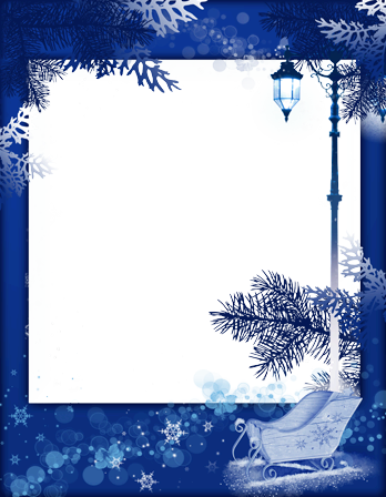 Photo Frame - Winter Magic - Cornici Inverno (348x448), Png Download
