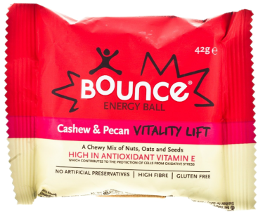 Bounce Energy Cashew And Pecan Vitality Lift Ball 42g - Bounce Cashew & Pecan Vitality Lift 42g (383x383), Png Download