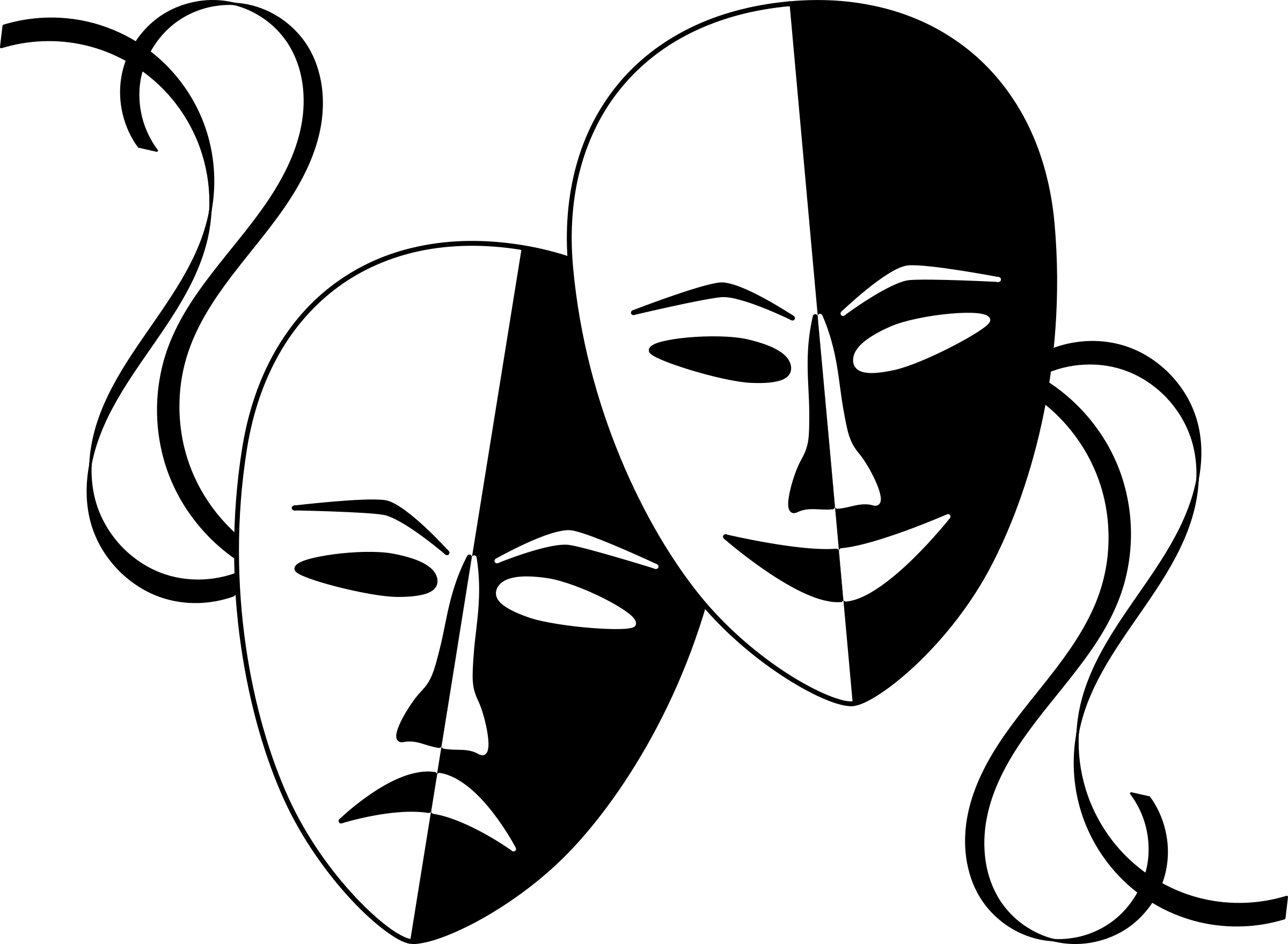 Wasat Masks Png P - Theatre Masks (2400x1760), Png Download