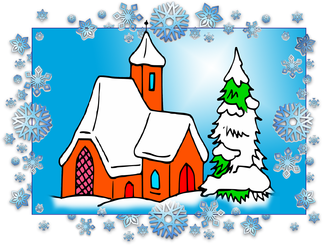 Pictures - Kirke Jul (1280x974), Png Download