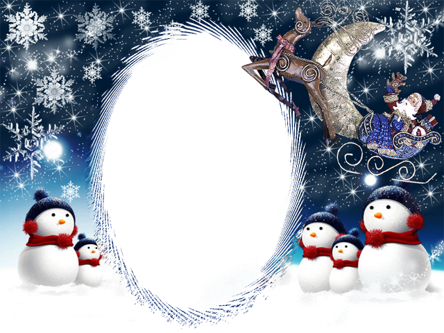 Frame-76 - Snowman Png Photo Frames (640x480), Png Download