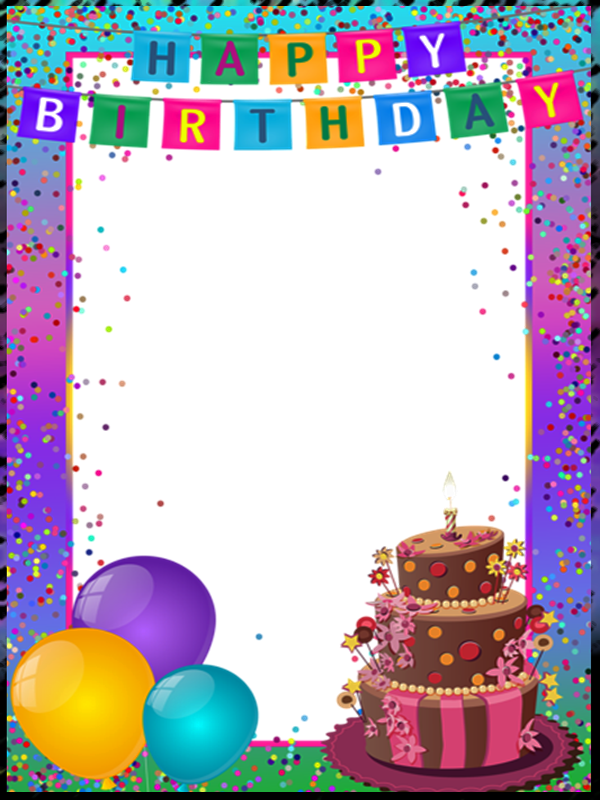 Colección De Gifs ® - Marco Para Tarjeta De Cumpleaños (600x800), Png Download