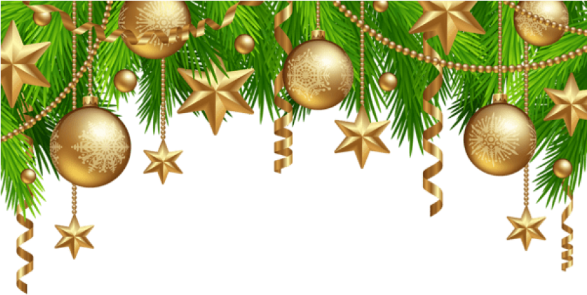 Christmas Ornament Border Png - Christmas Border Png Transparent (600x309), Png Download