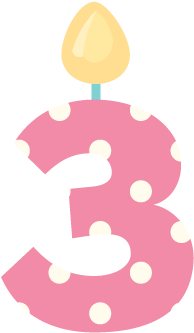 Vela Cumpleaños Png - Numero 3 Png Cumpleaños (262x464), Png Download