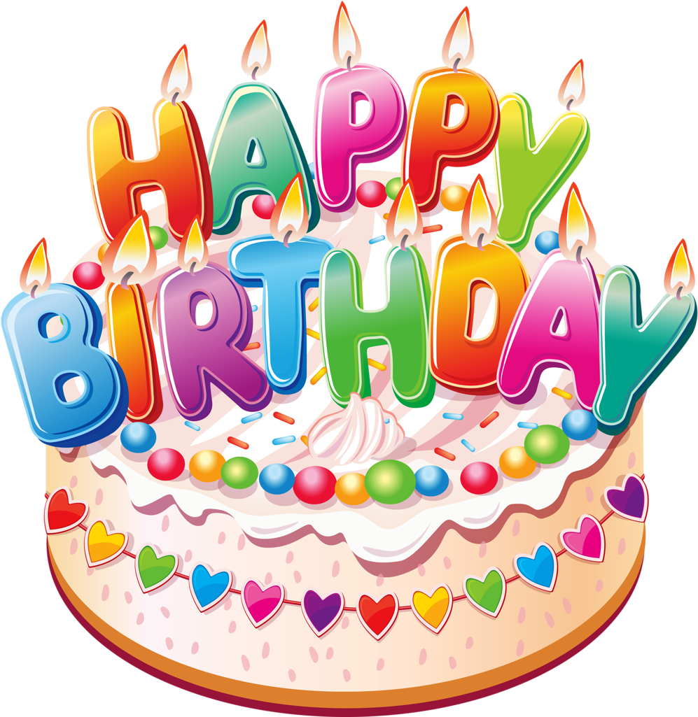 Feliz Cumpleaños - Clipart Birthday Cake And Balloons (1009x1024), Png Download
