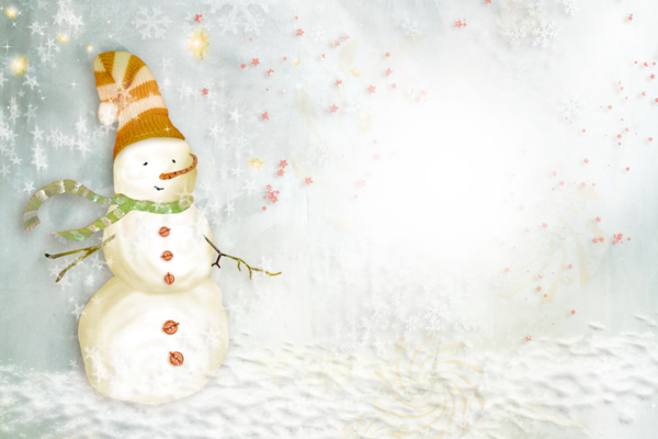 Cadre Png Hiver, Bonhomme De Neige - Cadre Png Transparent Winter (600x400), Png Download