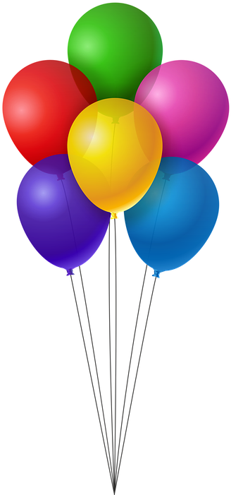 Globos Cumpleaños Png - Palloncini Png (366x720), Png Download