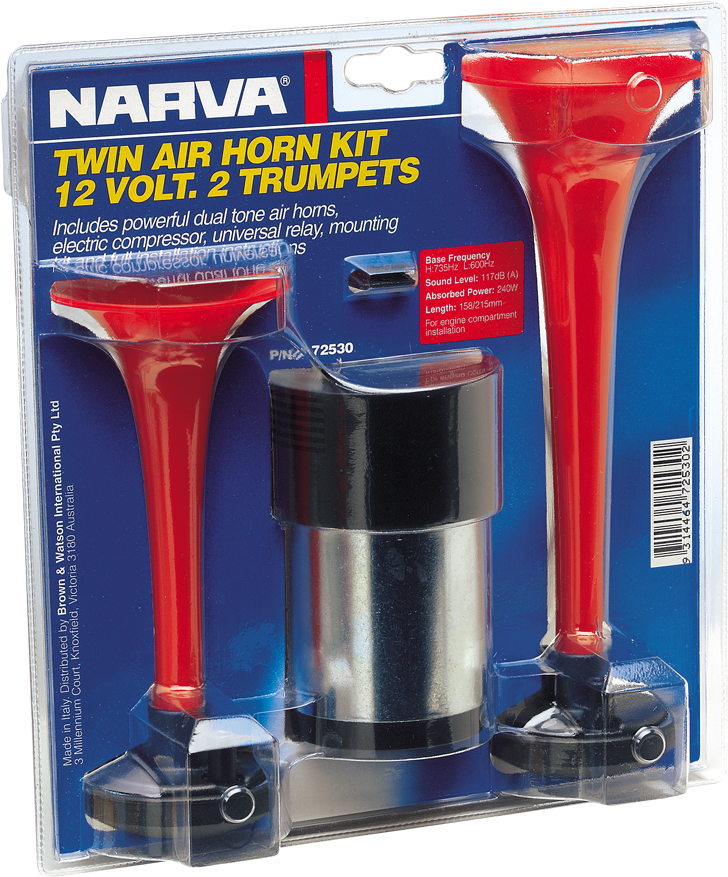 Download 12 Volt Twin Air Horn Kit Air Horn Full Size PNG Image