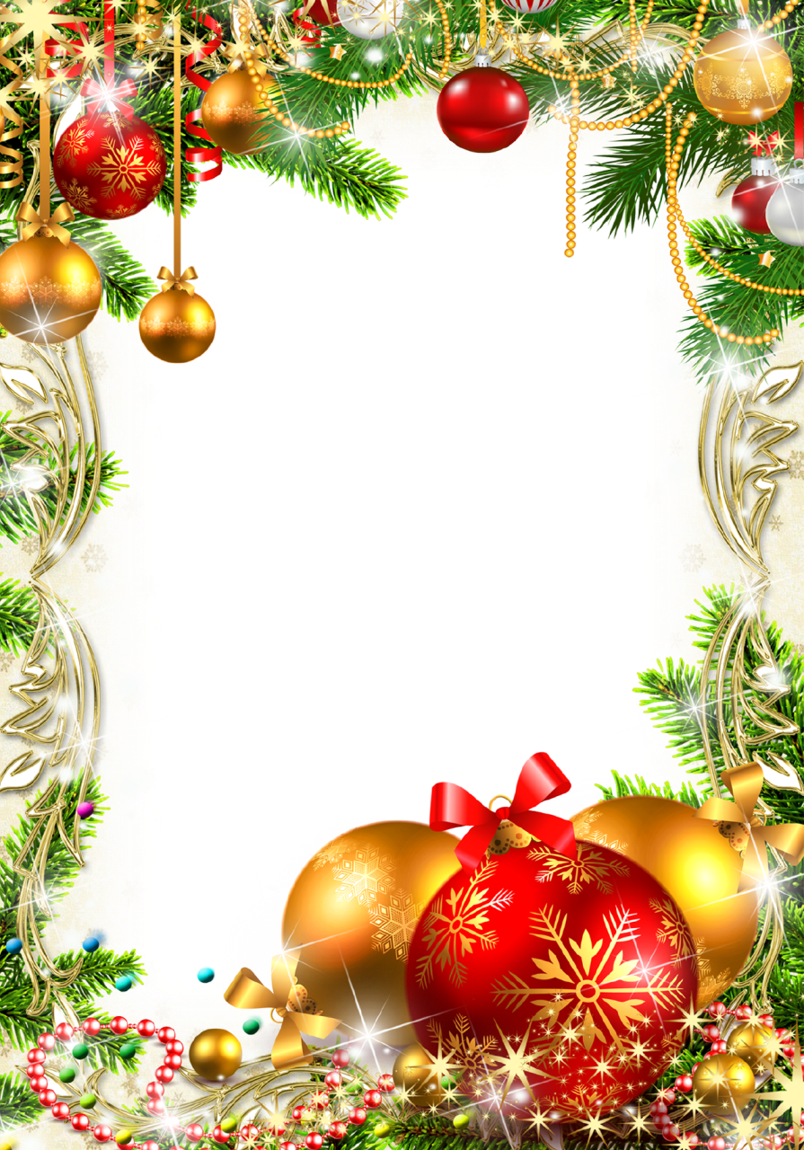 Christmas Photo Border Png (895x1280), Png Download