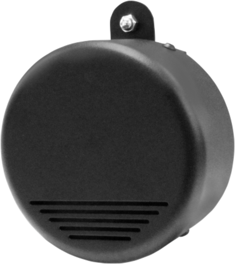 Black Wrinkle Mini-beast 1 Air Horn - Custom Dynamics Mini-beast I Round Air Horn For Harley (755x849), Png Download