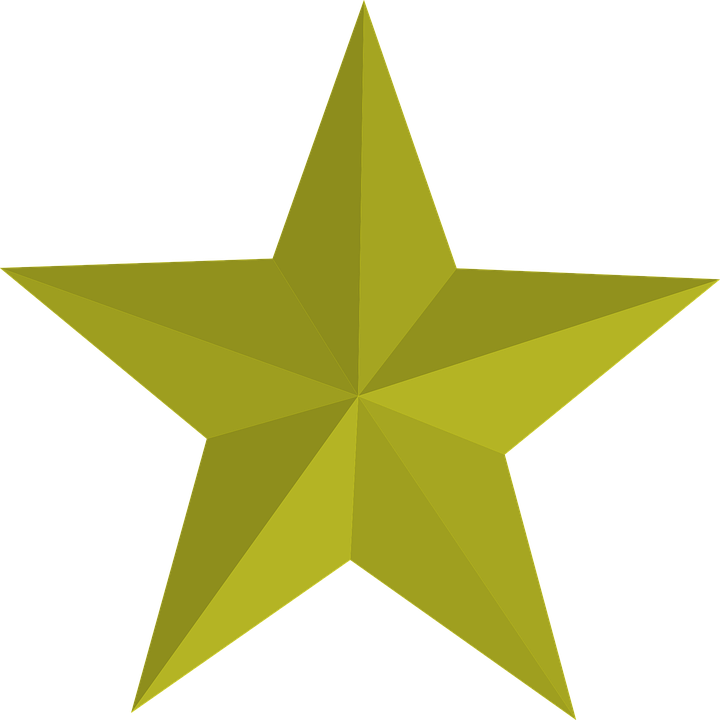 Five Pointed Star Png (720x720), Png Download