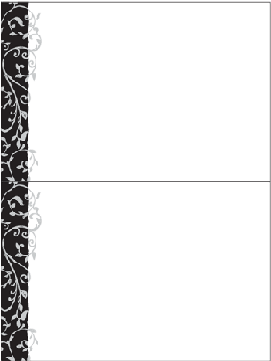 Elegant Vine Small Label Stickers - Monochrome (325x429), Png Download