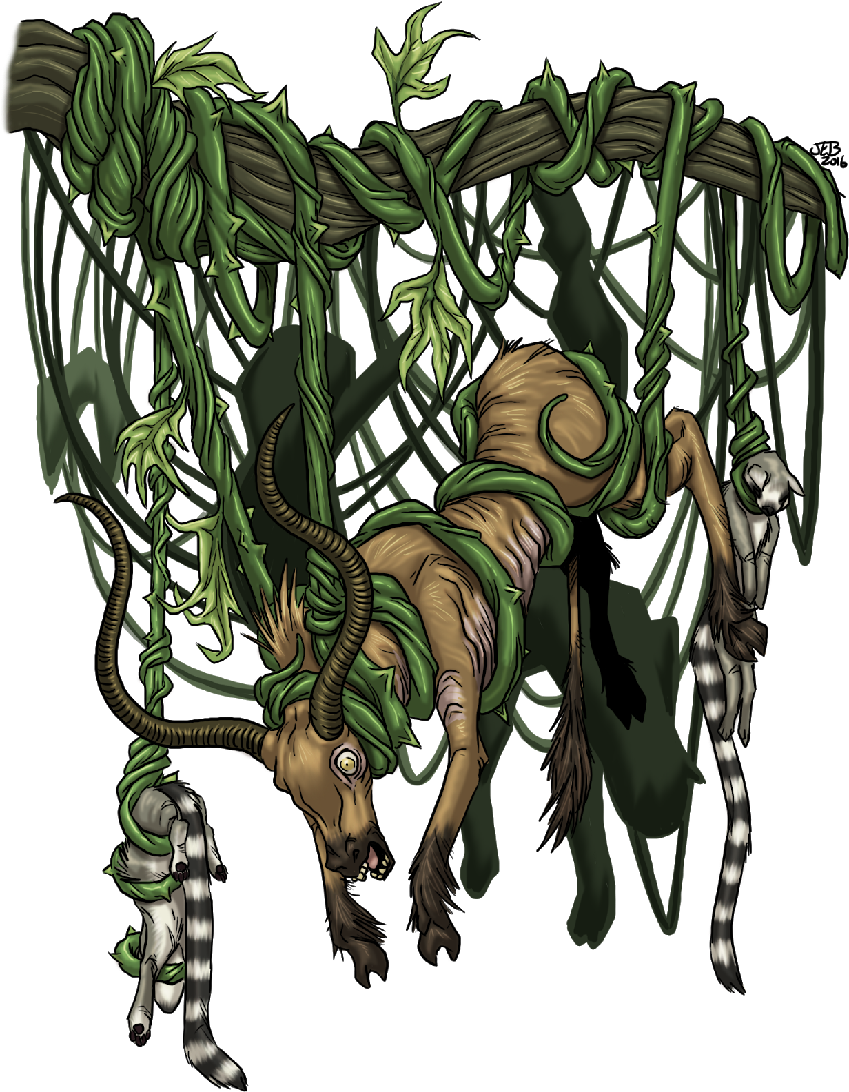 Characters Were Attacked By An Assassin Vine Immediately - D&d Assassin Vine (1236x1600), Png Download