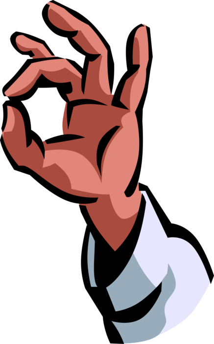 Vector Illustration Of Nonverbal Communication Hand - Hand Money Sign Clipart (437x700), Png Download