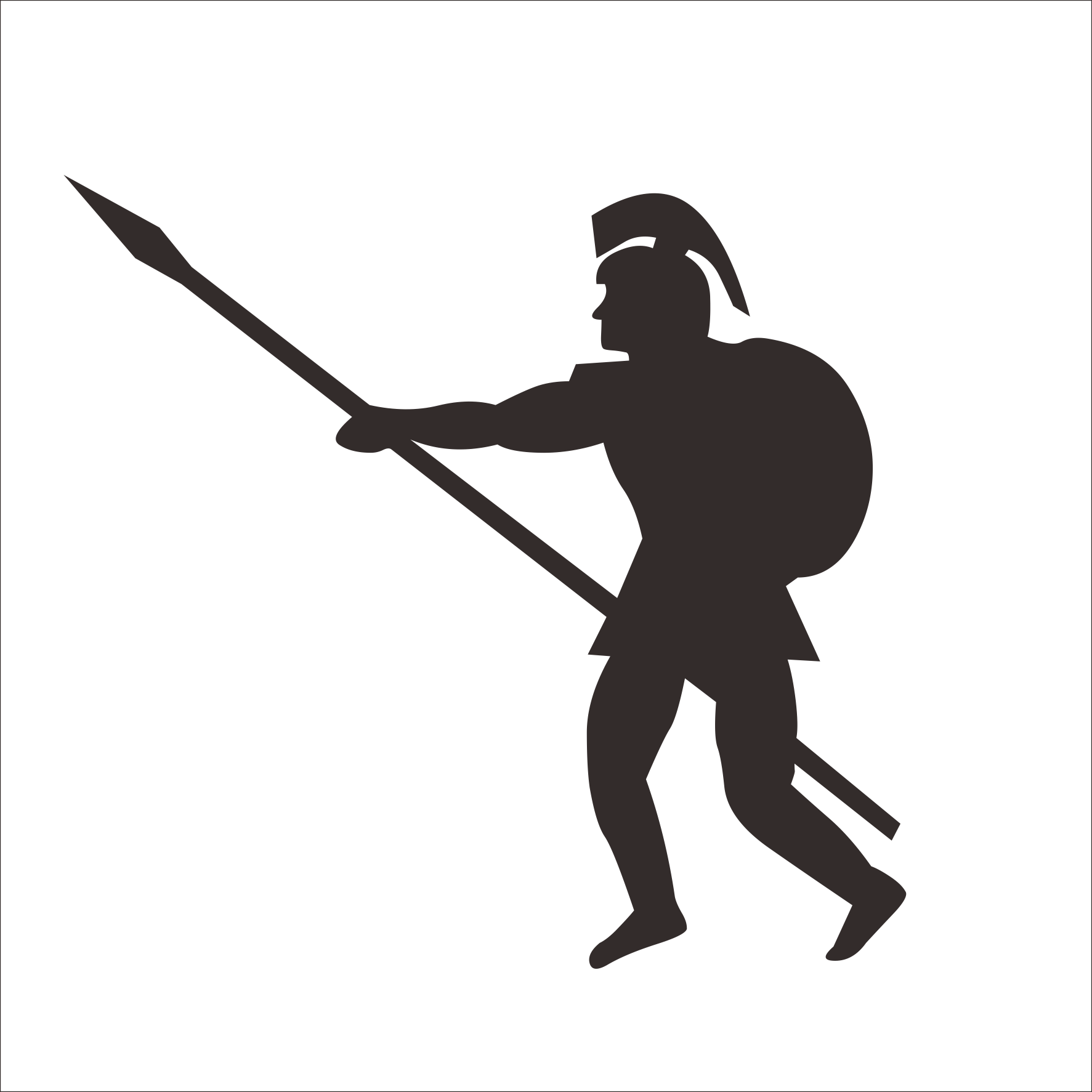 Ancient Rome Soldier Silhouette Clip Art - Roman Soldier Silhouette Png (1773x1773), Png Download