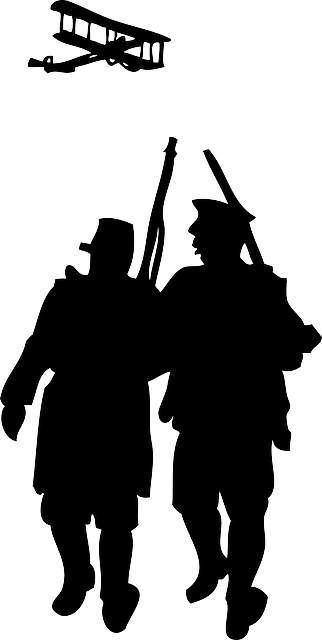 Two, World, War, People, Man, Silhouette, Woman - World War I Silhouette (322x640), Png Download