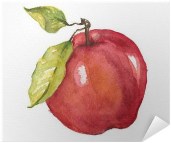 Apple Fruit Drawing Watercolor (400x400), Png Download