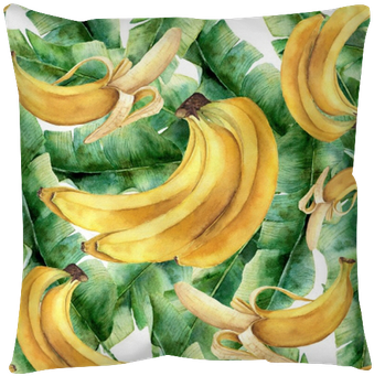 Watercolor Banana Tropical Pattern - Watercolor Painting (400x400), Png Download