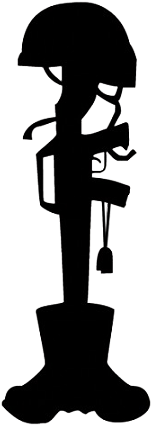 Kneeling Soldier Png - Fallen Soldier Battle Cross Silhouette (450x450), Png Download