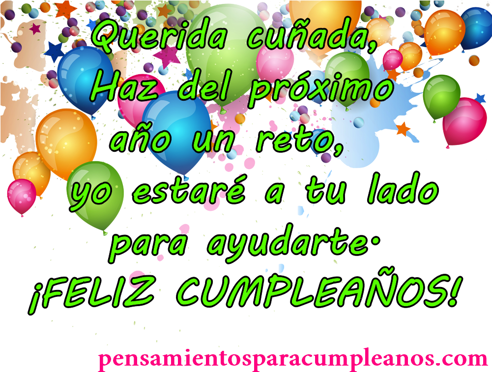 De Cumpleaos Para Mi Esposo Con Mensaje - Felicitar A Una Cuñada (1000x767), Png Download