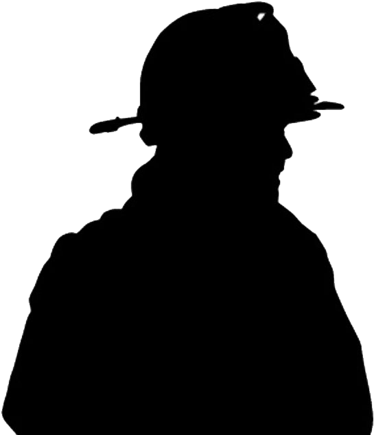 Firefighter Silhouette (638x668), Png Download