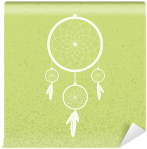 Dreamcatcher On Green Background Wall Mural • Pixers® - Circle (400x400), Png Download