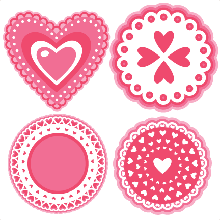 Valentine Layered Doilies Svg Cutting Files Doily Svg - Radio Button Checked White Png (432x432), Png Download