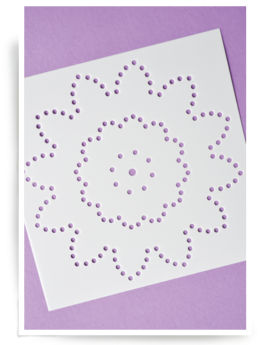 Mandala Stencil Set 44001 Mandala Stencil Layer A - Alphabet (400x510), Png Download