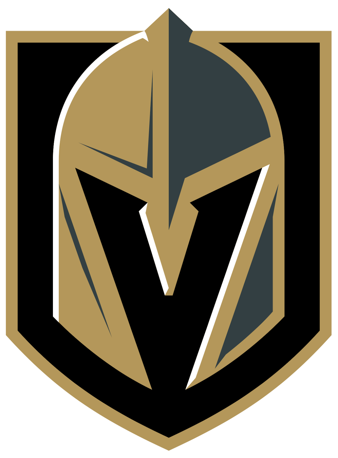 Spartan Helmet Instead Of A Knight's Helmet - Las Vegas Golden Knights Logo (887x1200), Png Download