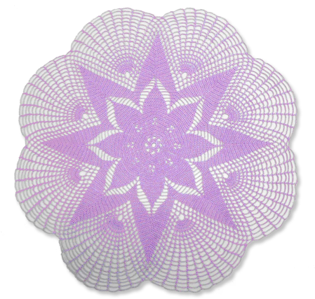 Doily Graphic Star White - Painting (450x450), Png Download