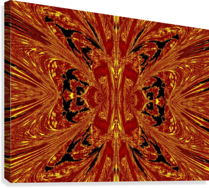 Red Yellow Butterfly Canvas Print - Motif (429x386), Png Download