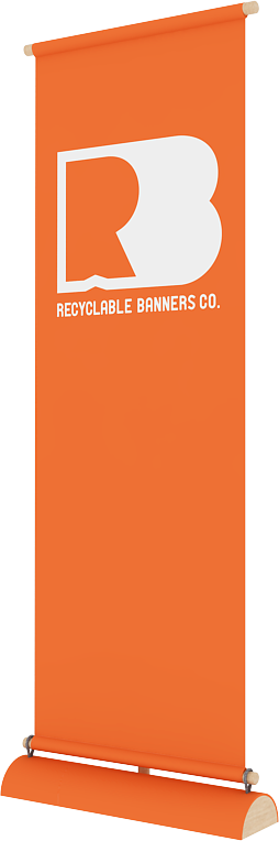 Green Recyclable Tradeshow Banners - Poster (254x764), Png Download