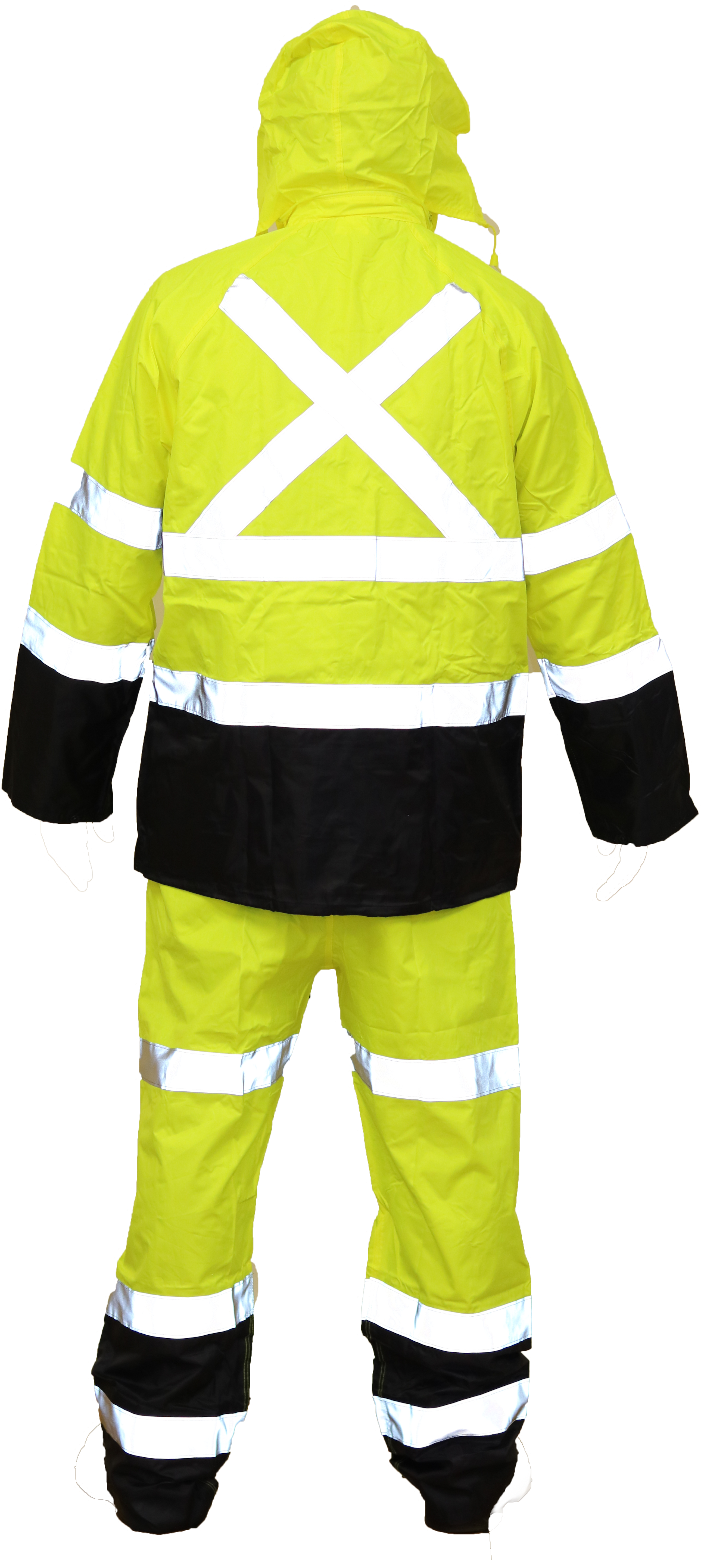 Storm Yellow/navy 2 Piece High Viz Rain Suit 3m Scotchlite - Retroreflective Sheeting (4000x6000), Png Download