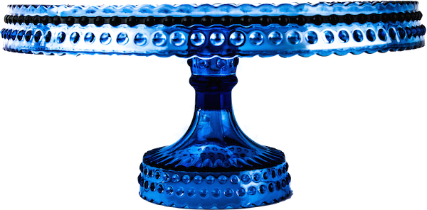 Blue Cake Stand (600x296), Png Download